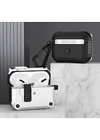 Case vỏ ốp tai nghe dành cho Airpods 1 2 3 4 Airpods Pro Airpod Pro 2 có khoá chống rơi 2 lớp cao cấp - Hàng chính hãng