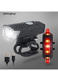 Bộ đèn pha led và đèn hậu cho xe đạp sạc usb tiện lợi, dễ sử dụng