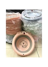 Thau (chậu) rửa mặt Nhà của Mẹ gấp gọn hình thú dễ thương, chất liệu nhựa PP cao cấp, kích thước 36cm*33cm*10cm - màu sắc giao ngẫu nhiên