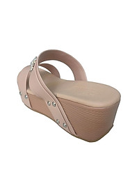 Dép Nữ Quai Ngang Đế Xuồng HÀ NAM Da Bò Thời Trang Cao Cấp 7cm DNU2125