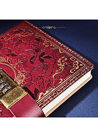 SỔ TAY, NHẬT KÝ BÌA DA CAO CẤP PHONG CÁCH CỔ ĐIỂN VINTAGE CÓ KHÓA MẬT KHẨU