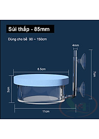 Đầu sủi oxy acrylic siêu mịn bọt khí oxy nhuyễn hòa tan bể cá tép thủy sinh