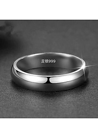 Nhẫn Nữ Bạc Nguyên Chất S99 Trơn Tròn Đơn Giản Nhẹ Nhàng BẠC HIỂU MINH NU401F