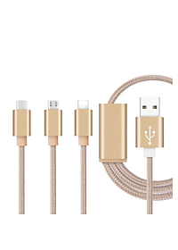 CÁP SẠC ĐA NĂNG 3 ĐẦU BỌC DÙ CAO CẤP PKCB – HÀNG CHÍNH HÃNG