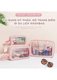 Túi Đựng Mỹ Phẩm, Đồ Trang Điểm Đi Du Lịch Washbag Trong Suốt Chống Thấm Nước Tiện Lợi Nhiều Kích Thước Nhiều Mẫu Chính Hãng