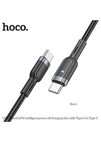 Dây Sạc Nhanh Type C To Type C 60W Tự Ngắt Thông Minh cho Iphone 15 và Android Hoco U117 Hỗ trợ sạc siệu nhanh, tính năng tự ngắt bảo vệ pin, Dây Dù chống đứt chống rối dài 1M2, truyền dữ liệu tốc độ cao - Hàng Chính Hãng