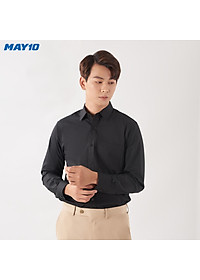 Áo sơ mi nam dài tay màu đen dáng suông May 10 mã 010122912L2