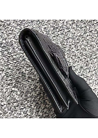 {DA CÁ SẤU THẬT} Bóp Da Cá Sấu 2 Mặt Bàn Tay Cá Sấu Màu Đen - Ví Nam Da Cá Sấu 2 Mặt Có Khoá Kéo Cao Cấp Dáng Ngang Thời Trang