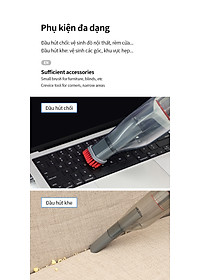 Máy hút bụi cầm tay mini Locknlock ENV136WHT Mini vacuum cleaner - 14V, 500mA, 75W - Dung tích 0.5L- Hàng chính hãng