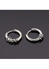 Bông Tai Nam Khuyên Tròn Thép Titan Không Rỉ TT 1037 - 1 Cặp