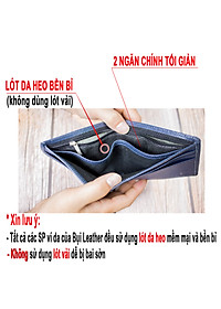 Ví nam, bóp nam da bò Saffiano Bụi Leather V126 - Bảo hành 12 tháng