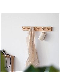Móc gỗ treo tường trang trí, móc gỗ treo quần áo, phụ kiện  Anzzar, decor phòng ngủ