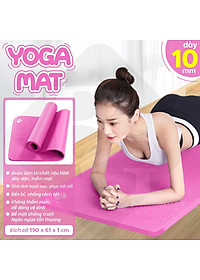 BG Thảm tập Yoga,GYM chuyên dụng dày 10mm  cao su NBR nguyên khối, độ đài hồi tốt, chống lún, Chống trơn trượt, độ bám cao, ngăn ngừa hôi và ẩm mốc (hàng nhập khẩu)