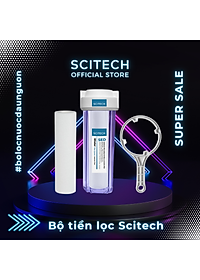 Bộ lọc nước sinh hoạt, bộ đơn lọc thô 10 inch by Scitech (1 cấp lọc) - Hàng chính hãng