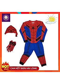 Bộ đồ siêu nhân nhện cho bé trai từ 12-43Kg tay dài quần dài-Chất liệu thun cotton-HNStore