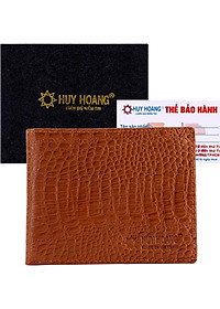 Ví Nam Vân Cá Sấu Huy Hoàng HT2110 (12.5 x 10 cm) - Da Bò