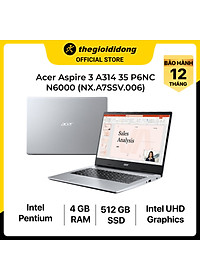 Laptop Acer Aspire 3 A314 35 P6NC N6000/4GB/512GB/14″/Win11/(NX.A7SSV.006)/Bạc – Hàng chính hãng