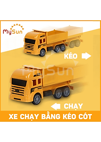 Bộ xe đồ chơi công trình trẻ em mô hình cho bé trai Cần cẩu, Xe Ben, Xe Tải, Trộn bê tông MySun