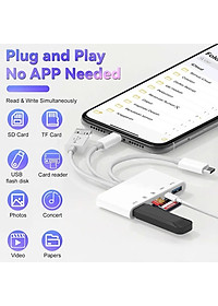 Đầu Đọc Thẻ Nhớ SD TF Micro SD Chân Type C Type A USB 3.0 Dùng Cho iPhone, iPad, Điện Thoại Android, Máy Tính, PC, Laptop, Máy Ảnh – Hàng Nhập Khẩu