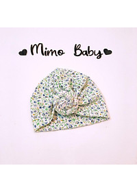 Mũ turban bé gái (4-8kg) - Chủ đề hoa nhí