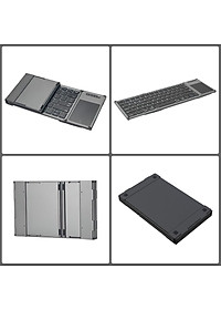 Bàn phím Gấp gọn không dây Bluetooth B66T - Tích hợp Touchpad - pin sạc TypeC- có hàng phím F1-F12 hàng nhập khẩu