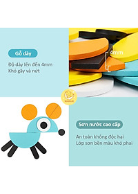Đồ Chơi Xếp Hình Gỗ Con Vật Montessori - Ghép Hình Thông Minh Phát Triển Tư Duy Cho Bé