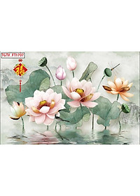 Tranh dan tường 3d đầm den  - ép kim sa - có sẵn keo PC66