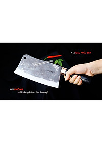 Dao Phúc Sen - Dao Chặt gà mới cán mun khâu đồng đỏ