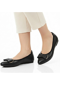 Giày Nữ Búp Bê Đế Bệt HÀ NAM Da Bò Thật Thời Trang Cao Cấp 2cm GBBN2038