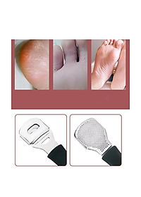 Dụng Cụ Chà Gót Chân Cây Mài Gót Chân Inox Tẩy Da Chết Làm Nail Kèm Dao Cạo