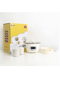 Nồi Nấu Cháo Chưng Yến Tiềm Thuốc Bắc Bear DDZ-A08T8 - Bản Tiếng Anh Có Kèm Khay Hấp Dung Tích 0.8 Lít Công Suất 200 W - Hàng Chính Hãng