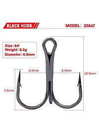 Combo 10 Lưỡi  Câu 3 Tiêu có ngạnh Thép không rỉ gắn mồi giả, câu lure lưỡi ba tiêu LC-6