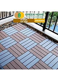 Vỉ Nhựa Lót Sàn Greenhome, Catleza, D30xR30cm, Độ Bền 5 Năm, Dễ Lắp Đặt, Trang Trí Ban Công, Sân Vườn, Hồ Bơi