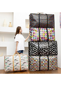 Túi bạt -Túi dứa bỏ hành lý -Túi đựng đồ chăn quần áo có dây kéo kích thước  lớn 70 x 55 x 26cm siêu bền , rất tiện dụng cho mọi gia đình 