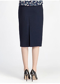 Chân Váy Midi Xẻ Sau De Leah - Xanh Dương Đen