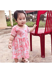 Váy đầm bé gái tay ngắn thun cotton co giãn giao nhiều hoạ tiết khác nhau cho khách MamLa