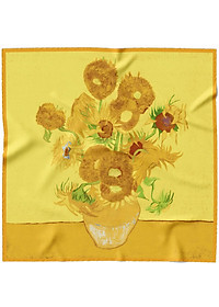 90x90cmKhăn bandana lụa quấn áo BlackPink - Khăn quàng cổ lụa vuông họa tiết tranh cổ điển Picaso