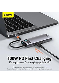 Bộ Hub mở rộng 8 in 1 Baseus Metal Gleam Series LVM001 - hàng chính hãng