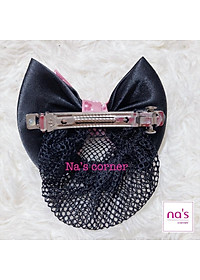 Kẹp lưới bới tóc búi tóc hoạ tiết hoa cao cấp (6)