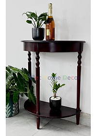 Bàn Console Bán Nguyệt Chân Tiện Màu Nâu 4403 - Thương hiệu Viet Home Decor