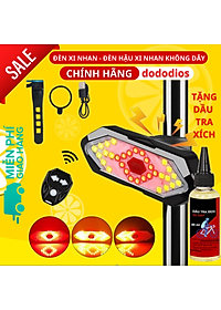 [TẶNG Dầu Tra Xích] Đèn xe đạp thể thao dododios siêu sáng có còi pin sạc usb led T6 chống nước - Hàng chính hãng