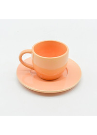 Bộ Ly Cà-Phê Morning 02 + Dĩa Lót - Màu Pastel