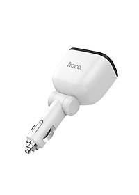 Củ sạc 2 cổng 3.4A kèm 2 cổng tẩu trên xe hơi Hoco Z28 - Chính hãng