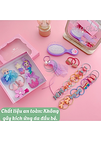 Túi Hộp Kéo 28 Chi Tiết Kẹp Tóc Dây Cột Tóc Làm Quà Tặng Dễ Thương Phụ Kiện Tóc Cho Nữ Và Bé Gái