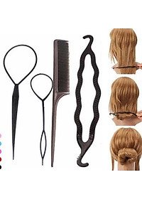 Bộ 4 dụng cụ làm búi tóc – 4 món lược búi tóc đa năng