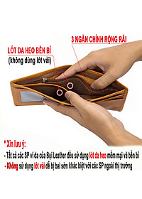 Ví nam, bóp nam da bò Pullup cao cấp Bụi Leather V107 - Bảo hành 12 tháng