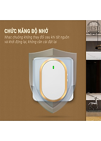 Chuông Cửa Không Dây Thông Minh Besti YBT01 (1 Nút Bấm, 1 Chuông ), Chống Nước, Khoảng Cách Sử Dụng Hiệu Quả 300M, 60 Loại Nhạc Chuông, 4 Mức Điều Chỉnh Âm Lượng - Hàng Chính Hãng