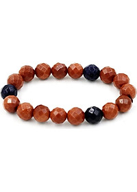 Vòng tay chuỗi hạt kim sa cắt giác 10 ly MS131