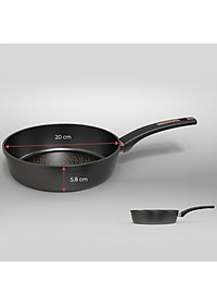 Chảo chống dính Ultra titanium Sunhouse STB - Dùng cho mọi loại bếp - Hàng chính hãng