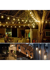 Dây đèn trang trí ngoài trời chống nước dùng cho quán cà phê, trà chanh, trà sữa đuôi đèn chống nước -thương hiệu Kiotool